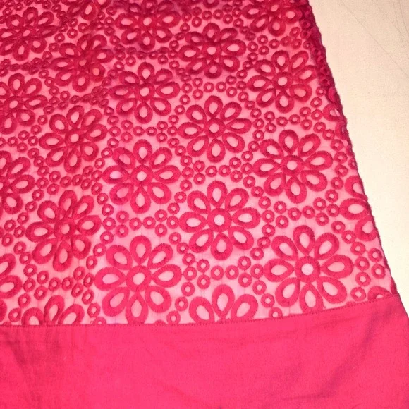 Gymboree Pink Embroidered Floral Shift Dress Girls Size 8 - Picture 3 of 11